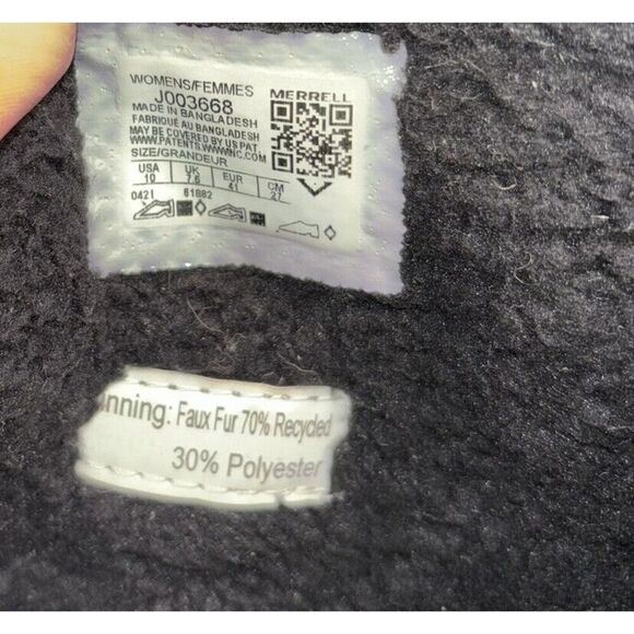 Merrell Snowcreek Midcalf Boots Women’s Size 10 J003668 Black Polyester Blend - Picture 8 of 10